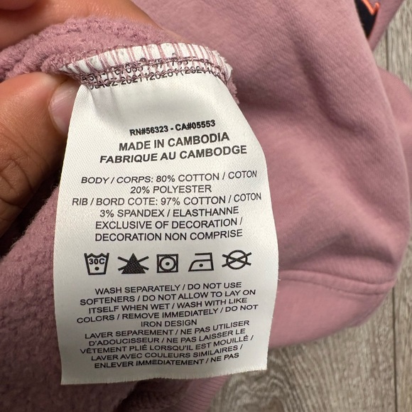 Nike Women's Mauve Cropped Sweatshirt - Picture 6 of 8
